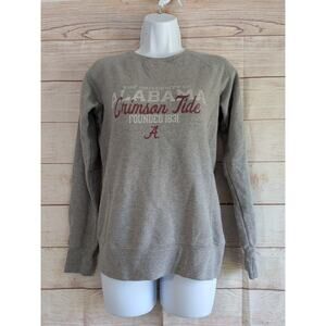 University of Alabama Crimson Tide Sweatshirt Crew Womens Small S Graphic Gray